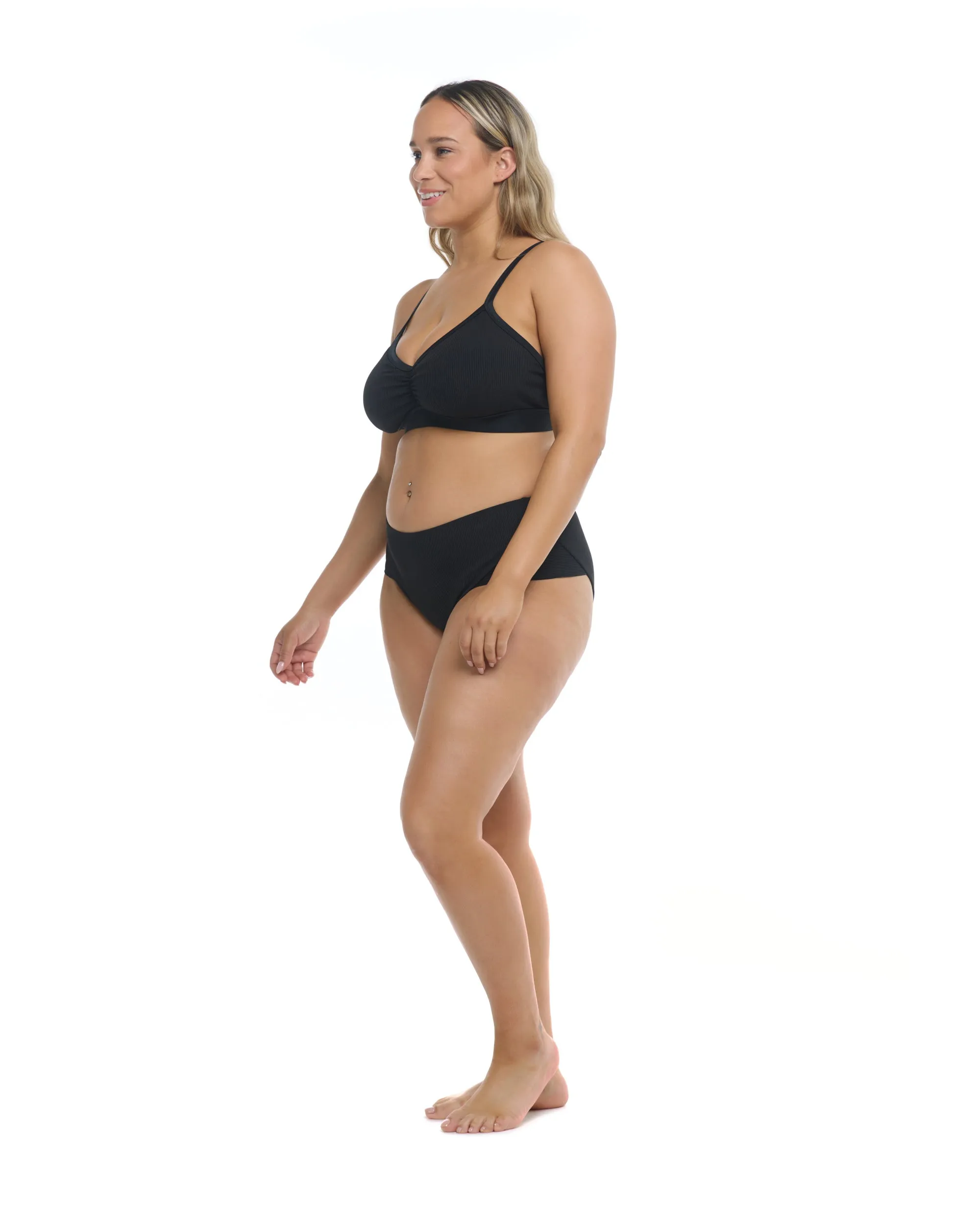 Ibiza  Drew Plus Size Swim Top - Black