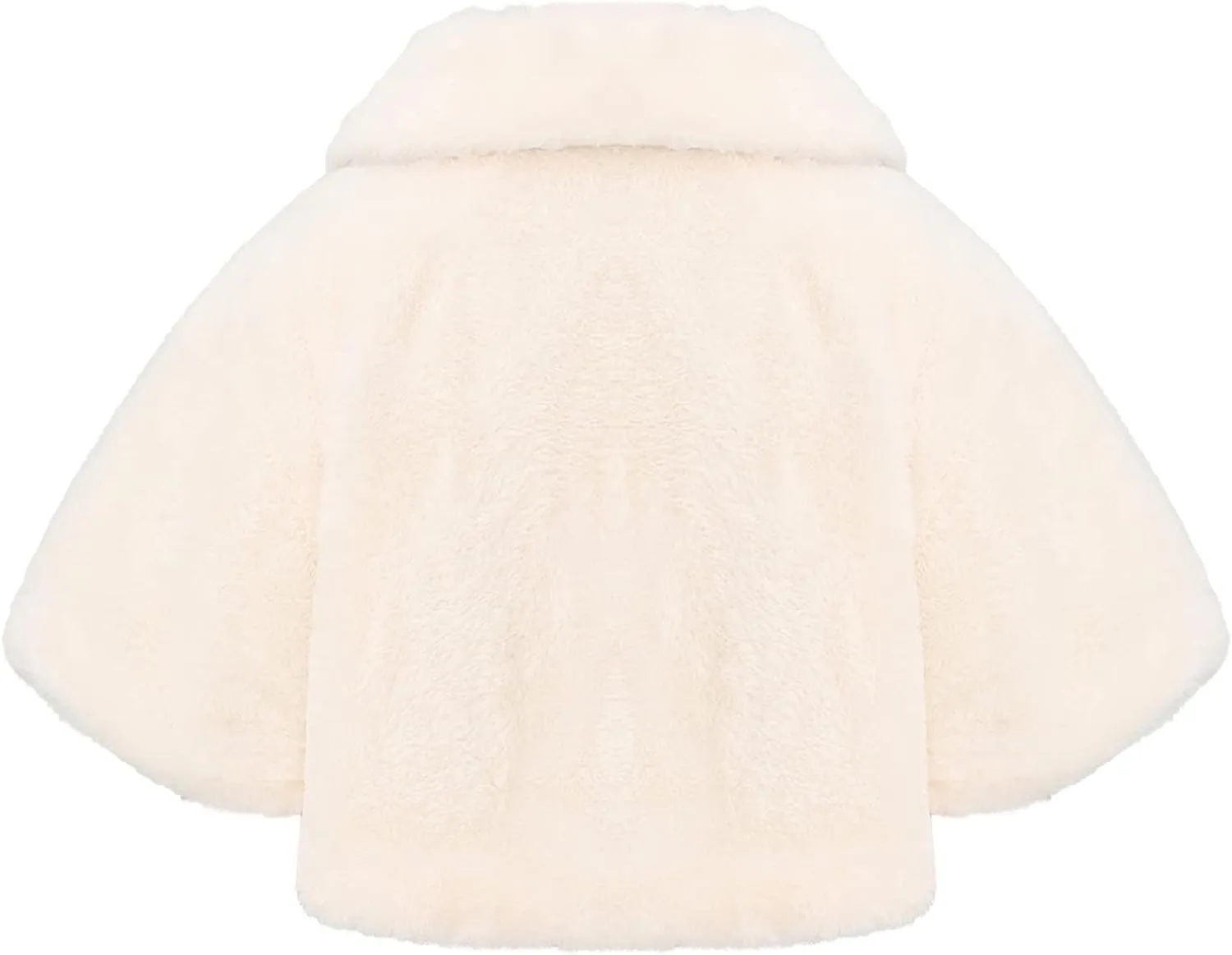 iiniim Toddler Baby Girls Faux Fur Coat Cloak Jacket Dress Cover Cape Poncho for Wedding Birthday Winter Warm Outerwear