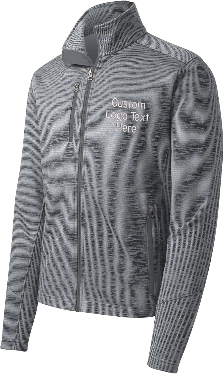 INK STITCH Men F231 Deisgn Your Own Custom Stitching Logo Texts Digi Stripe Fleece Jackets