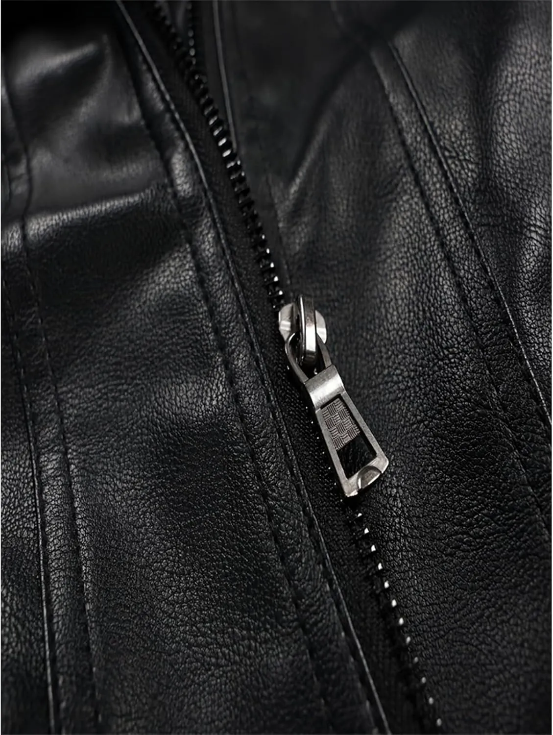 INVACHI Mens Leather Jacket Vintage Motorcycle Biker Jackets Faux Leather Outwear with Removable Hood