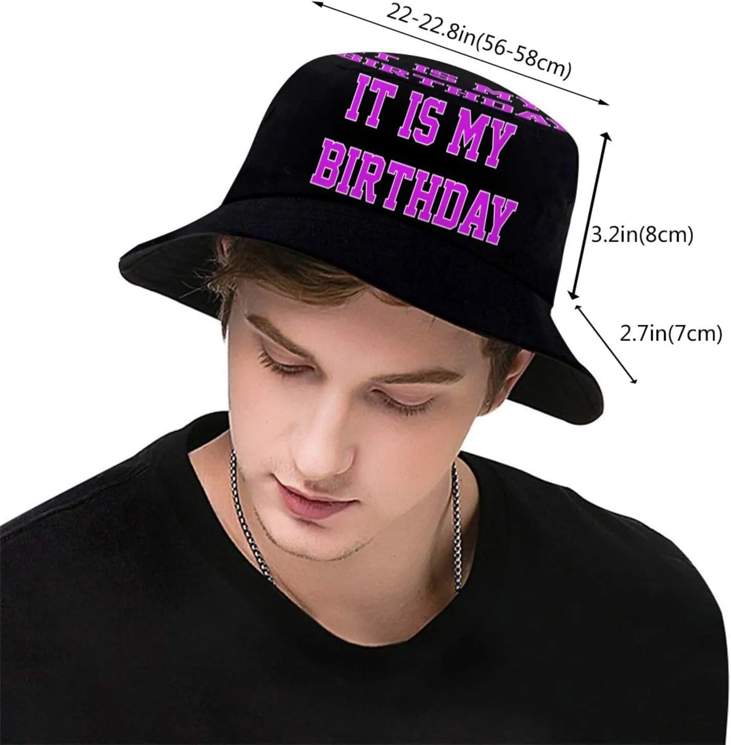 It's My Birthday Bucket Hat, Unisex Birthday Hat Outdoor Beach Summer Fisherman Cap for Men Women