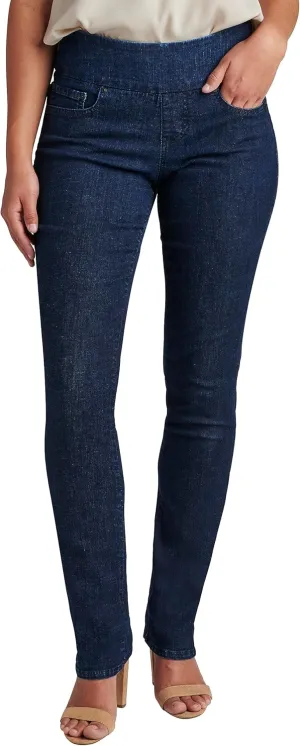 JAG Women's Peri Mid Rise Straight Leg Pull-on Jeans