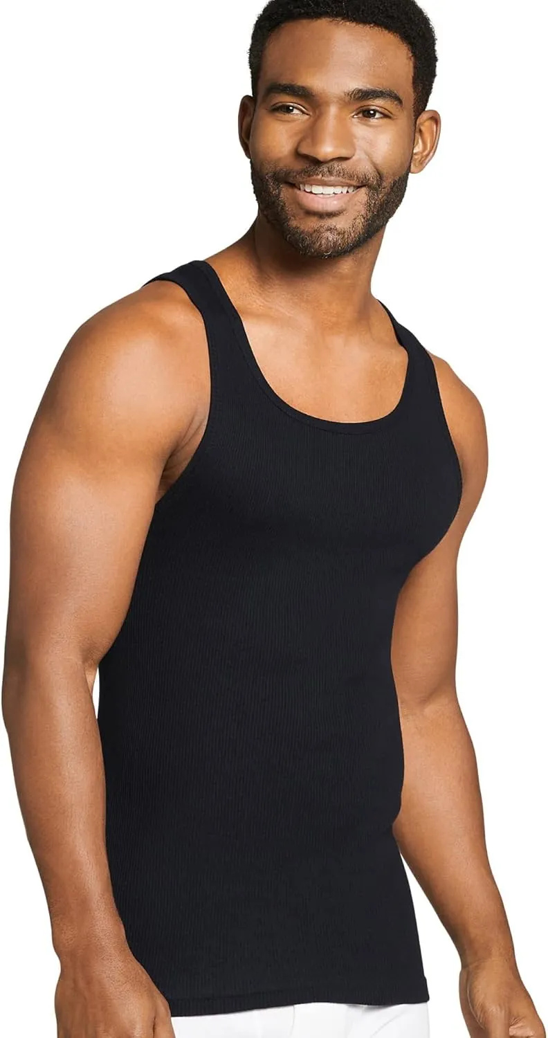 Jockey Men's Undershirt 100% Cotton A-Shirt Tank - 8 Pack