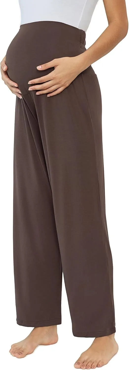 Joyaria Womens Maternity/Pregnancy Sweatpants Long Yoga/Pajama/Lounge Pants Over The Belly
