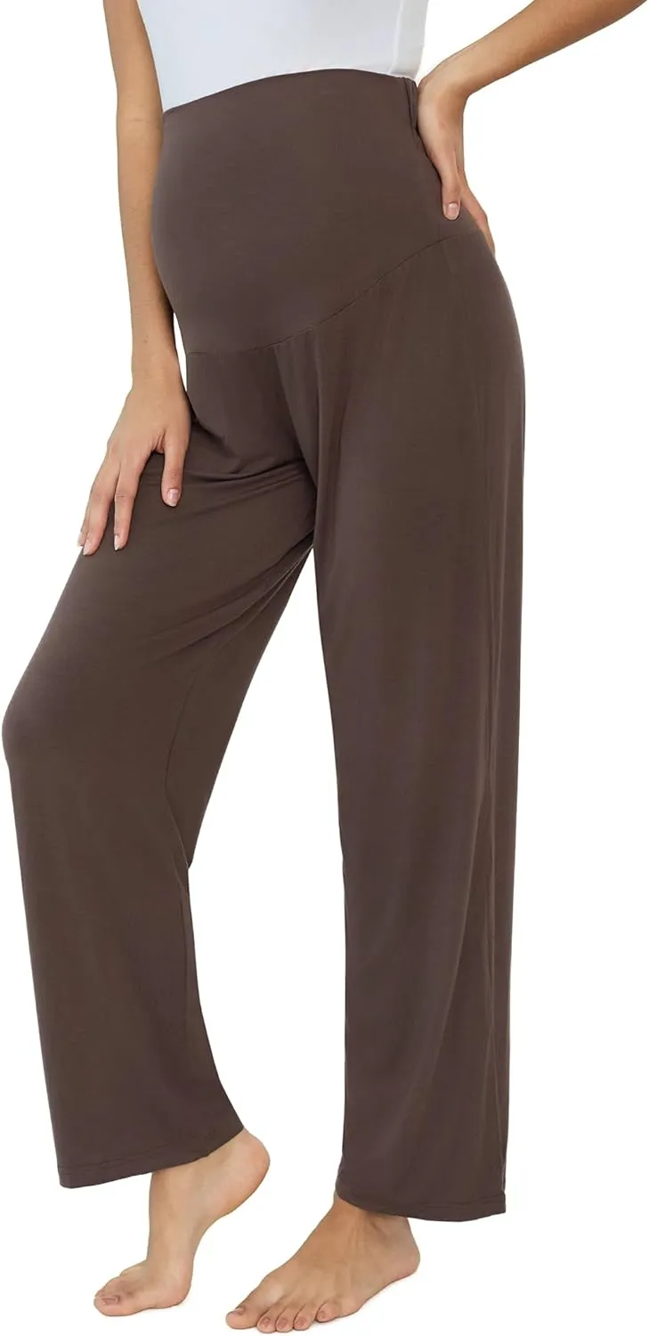 Joyaria Womens Maternity/Pregnancy Sweatpants Long Yoga/Pajama/Lounge Pants Over The Belly