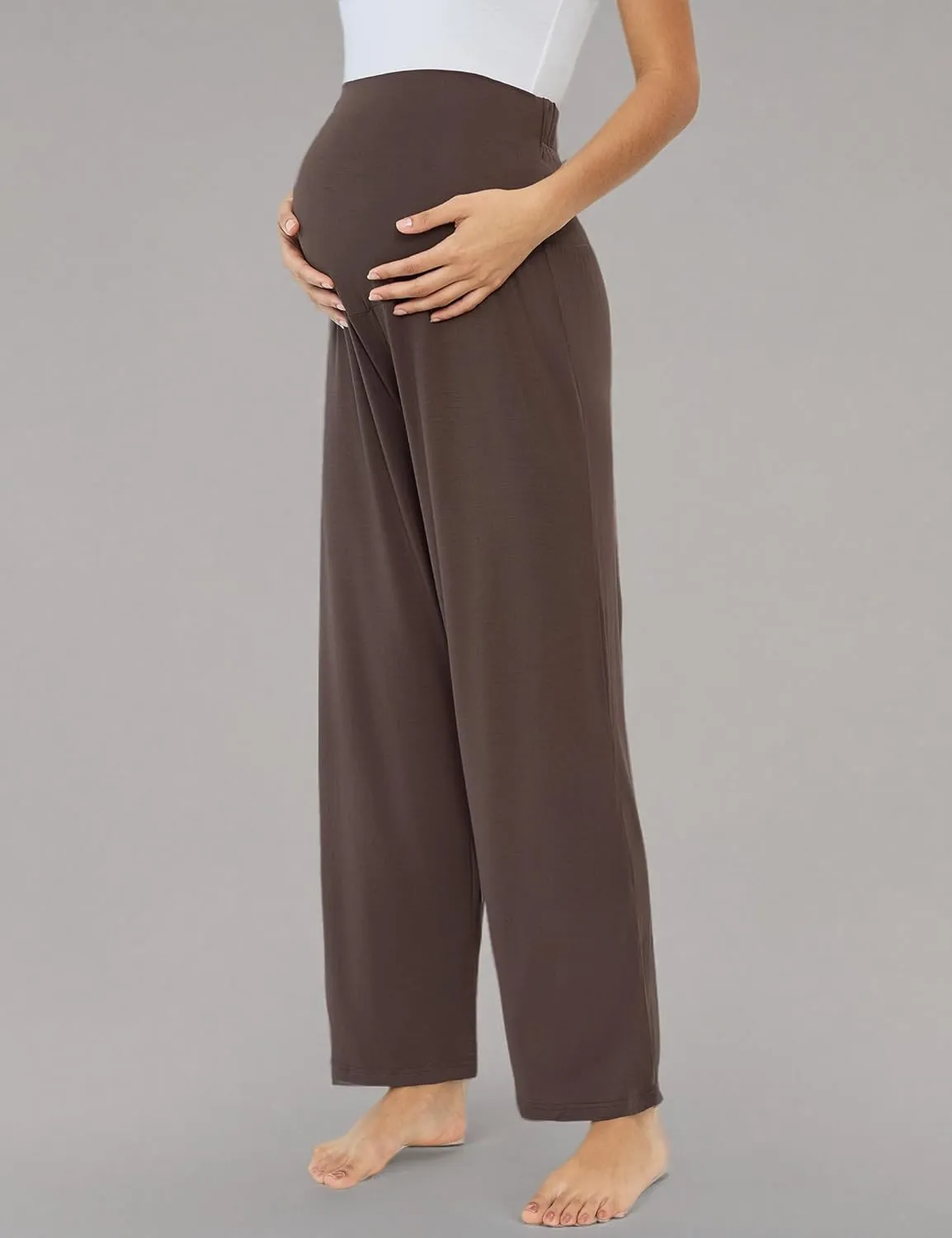 Joyaria Womens Maternity/Pregnancy Sweatpants Long Yoga/Pajama/Lounge Pants Over The Belly