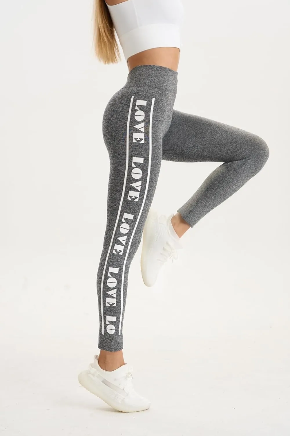 just one Womens High-Waisted Leggings; Coordinated 4-Pack Designs for Workout, Lounging, and Everyday Comfort.