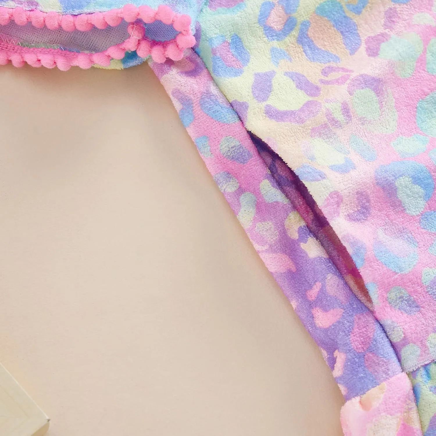 Kid Girls Swim Cover Up Kid Hooded Zip-Up Terry Swimsuit Coverup Towel Bathing Suit Bathrobe Pool Beach Robe Dress