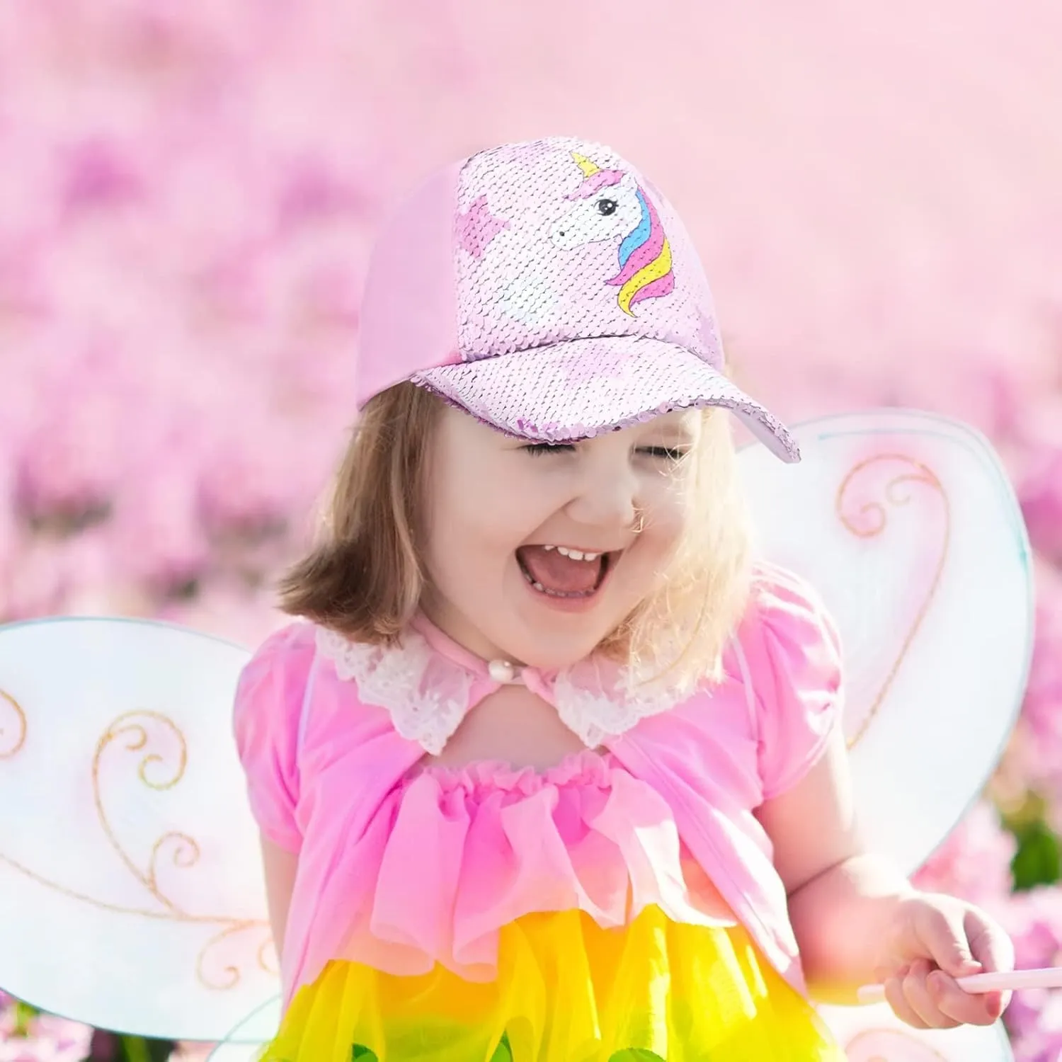 Kids Baseball Hat Unicorn Girls Baseball Cap Toddler Trucker Hat Girls Hats for Kids Ages 4-8