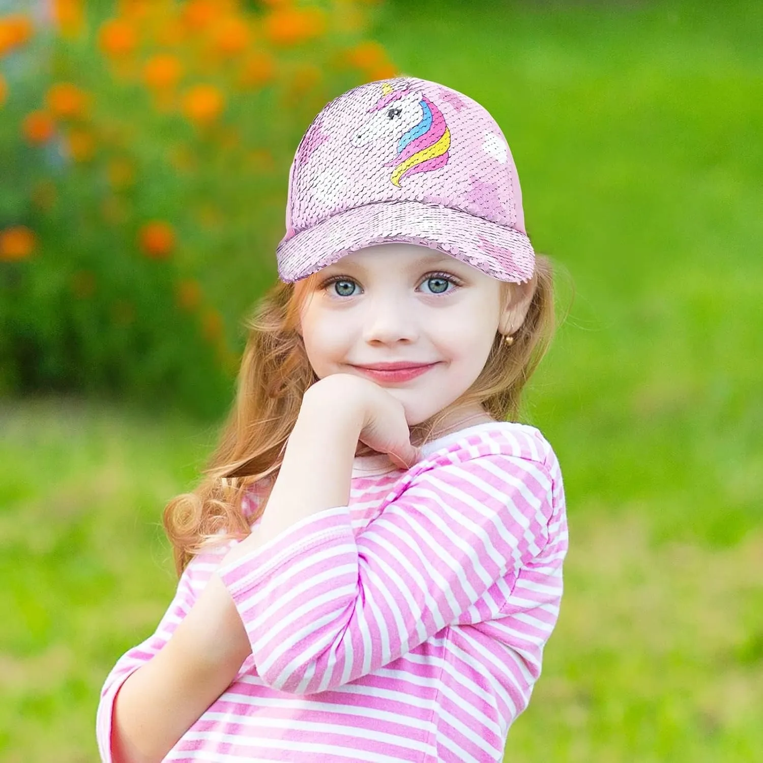 Kids Baseball Hat Unicorn Girls Baseball Cap Toddler Trucker Hat Girls Hats for Kids Ages 4-8