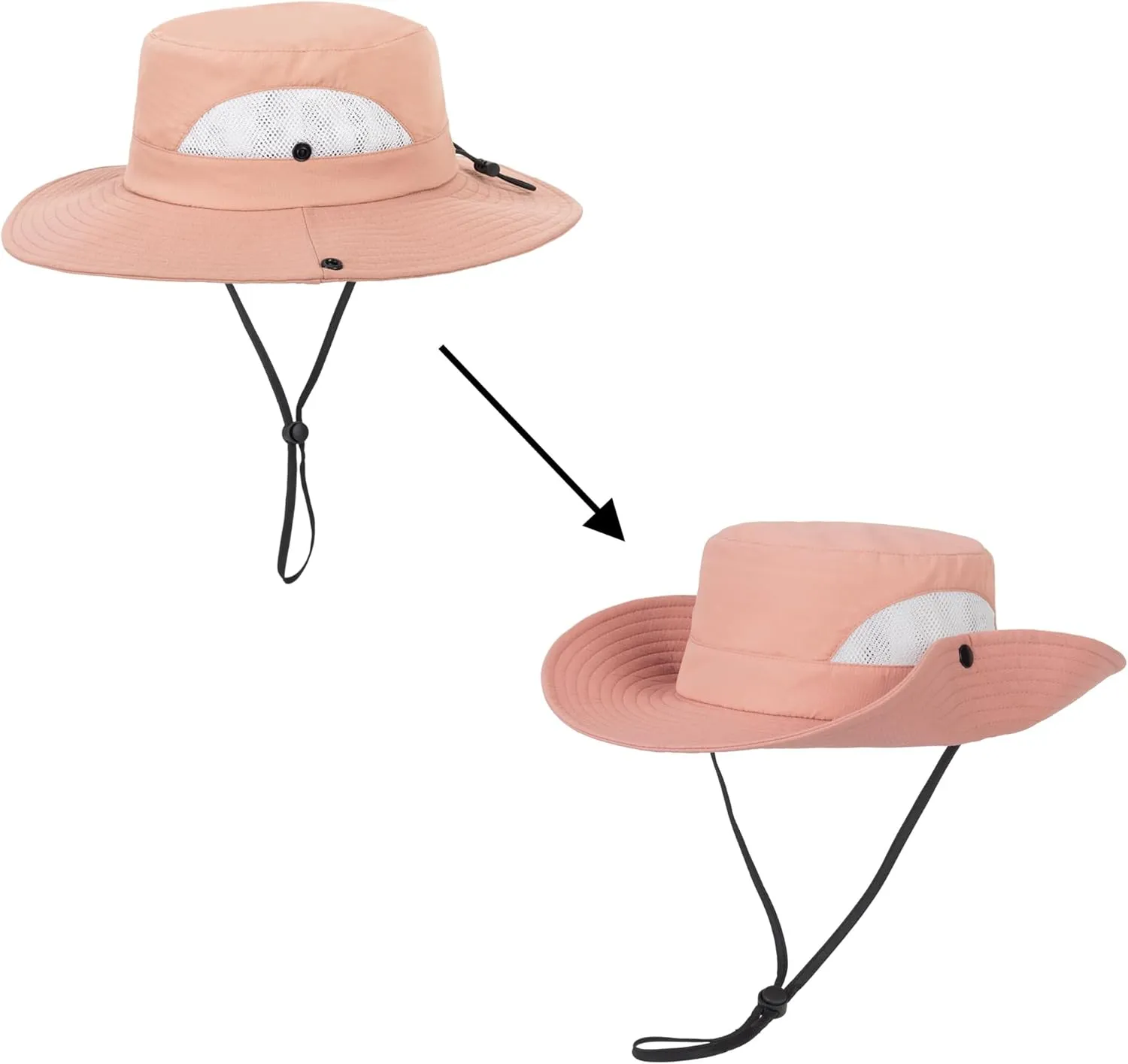 Kids Breathable Mesh Sun-Hat Fishing-Hat - Summer Outdoor Sun Protection Bucket hat Beach Hat for Girls Boys