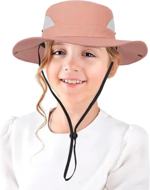 Kids Breathable Mesh Sun-Hat Fishing-Hat - Summer Outdoor Sun Protection Bucket hat Beach Hat for Girls Boys