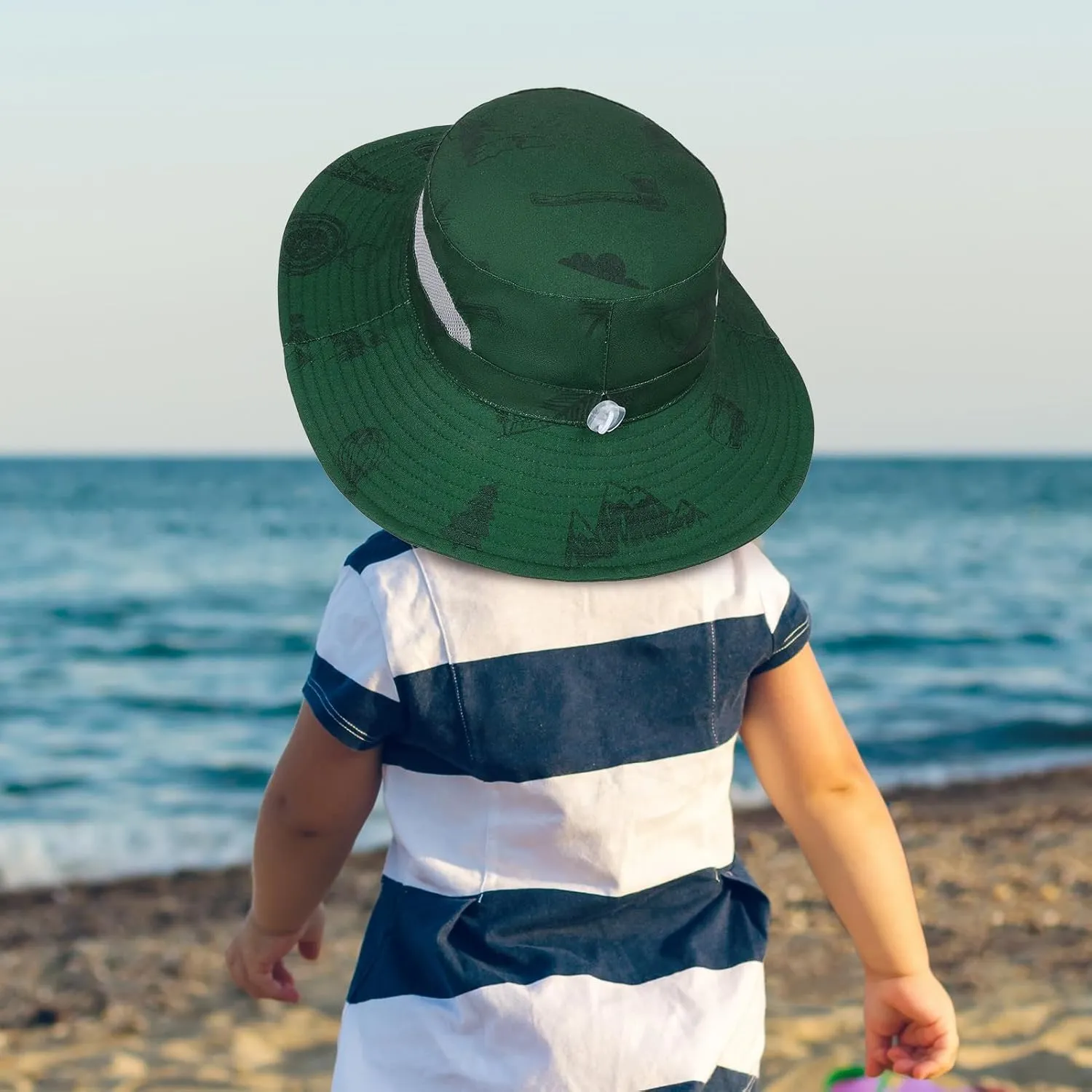 Kids Sun Hat for Girls Mesh Bucket Hat Toddler UV Protection Beach Hat Kids Foldable Fishing Hat for Girls 2-8 Years