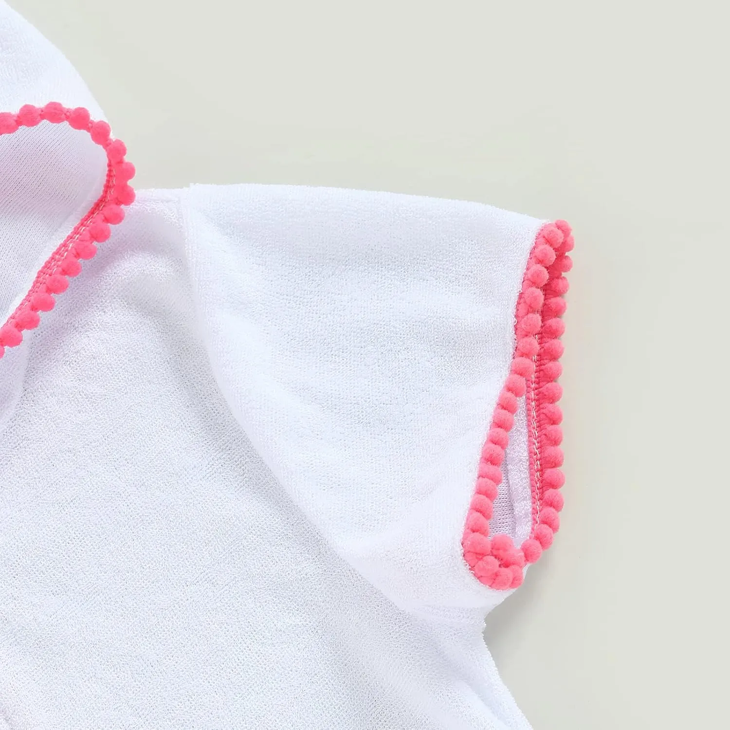 Kids Toddler Girls Swim Cover Up Zip Up Hooded Towel Terry Swimsuit Robe Pool Beach Bathing Suit Wraps Swimwear