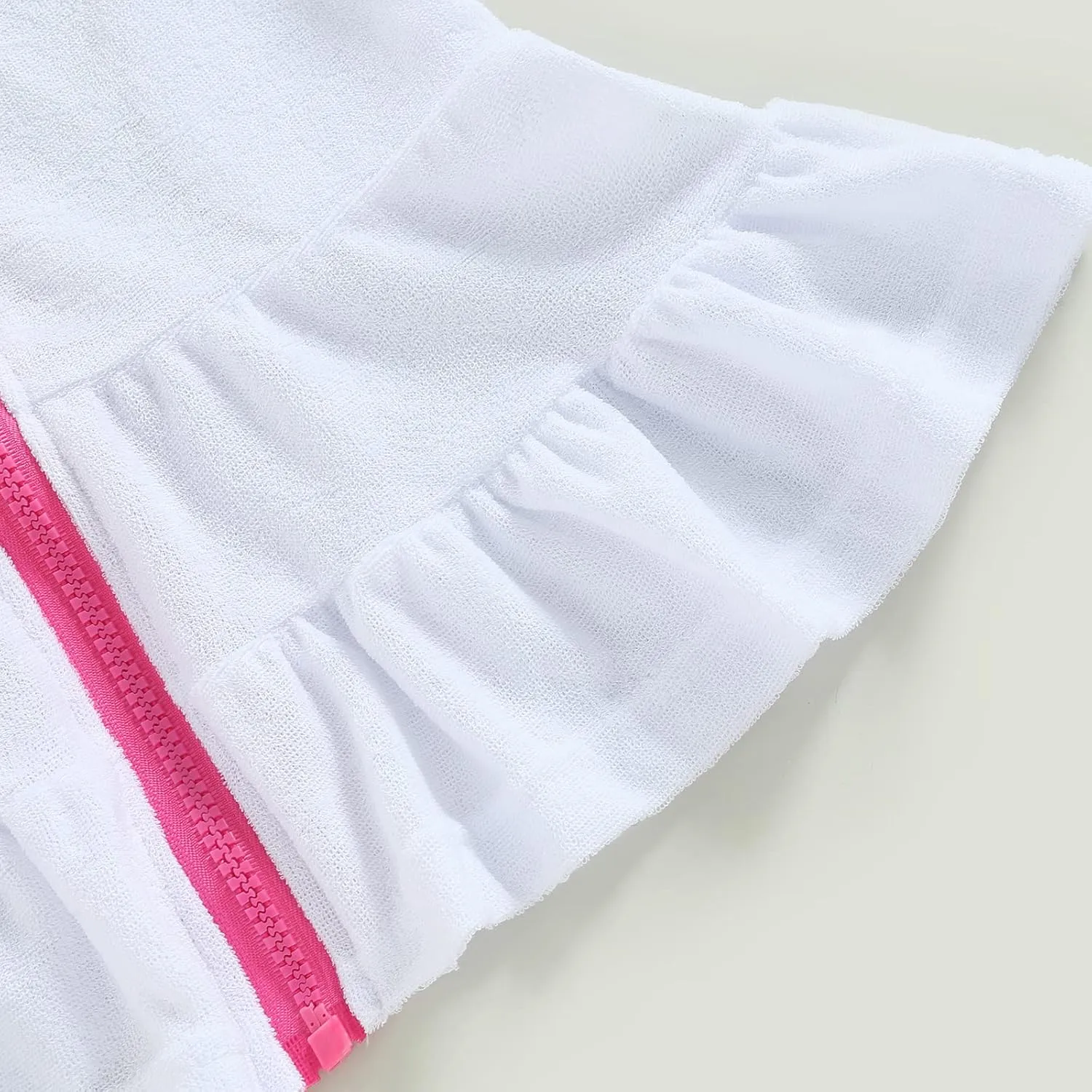 Kids Toddler Girls Swim Cover Up Zip Up Hooded Towel Terry Swimsuit Robe Pool Beach Bathing Suit Wraps Swimwear
