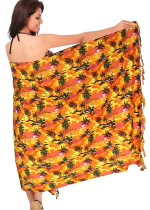 LA LEELA Beach Bikini Cover up Wrap Maxi Women Bathing Suit Sarong 24 ONE Size