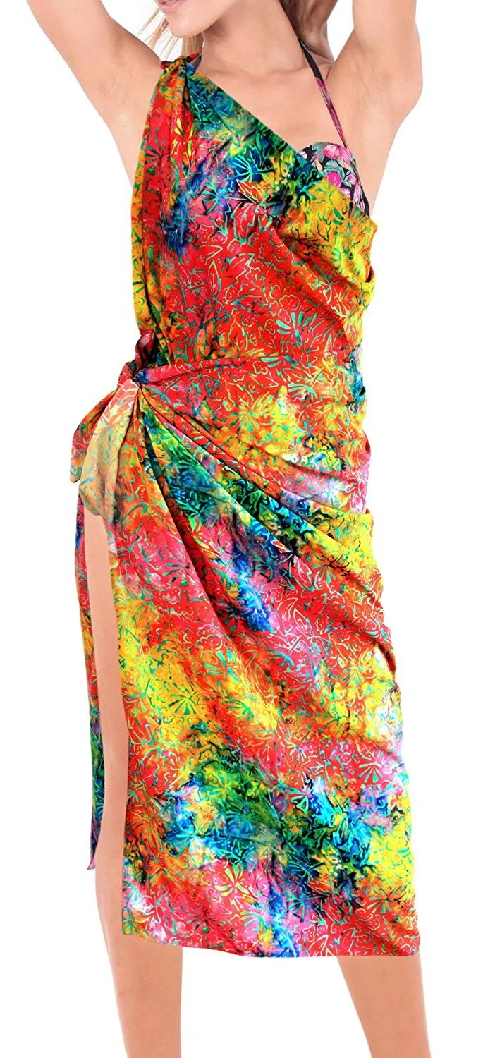 LA LEELA Women Beachwear Sarong Bikini Cover up Wrap Bathing Suit 27 ONE Size
