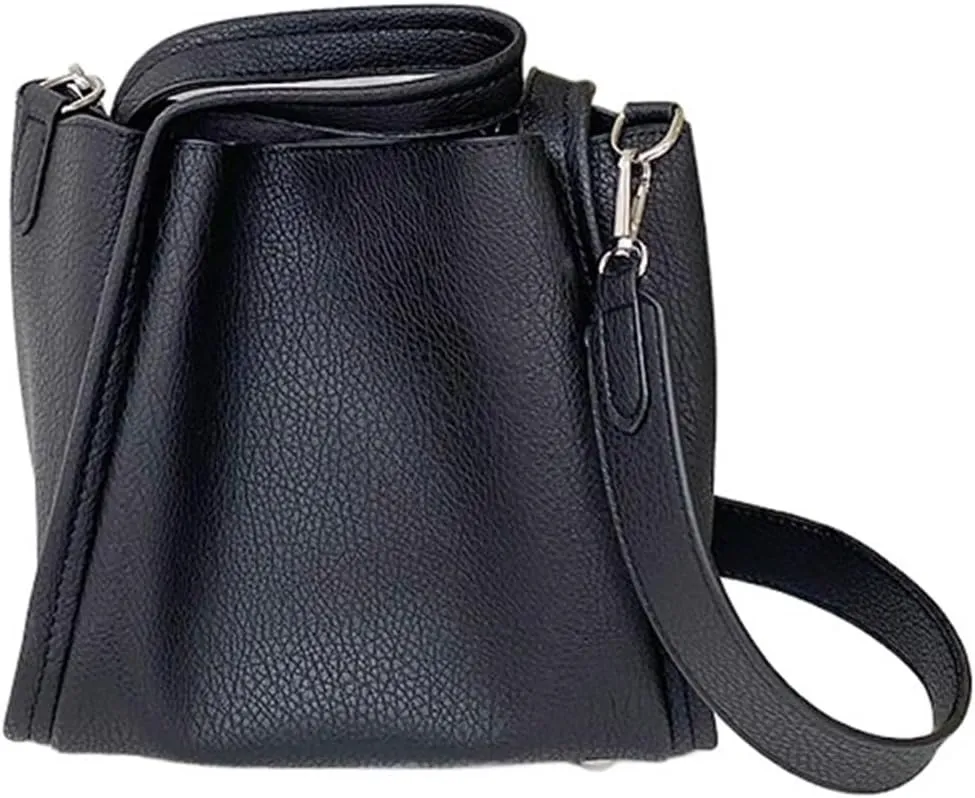 Ladies handbag soft leather bucket bag shoulder crossbody bag