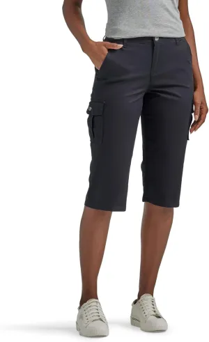 Lee Women's Flex-to-go Mid-Rise 17" Cargo Skimmer Capri Pant