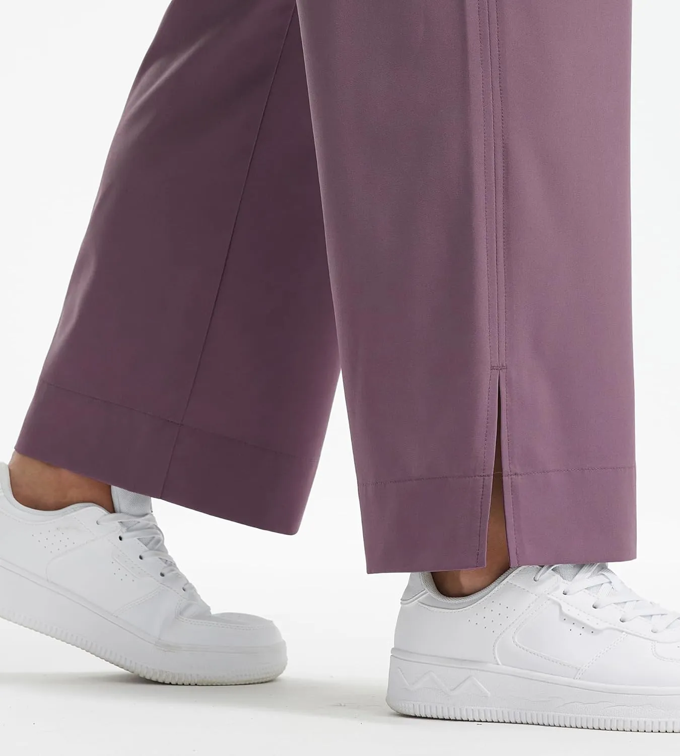 Libin Women's Lightweight Wide Leg Pants 27"/29" High Waisted Casual Work Pants Lounge Flowy Trousers with Pockets