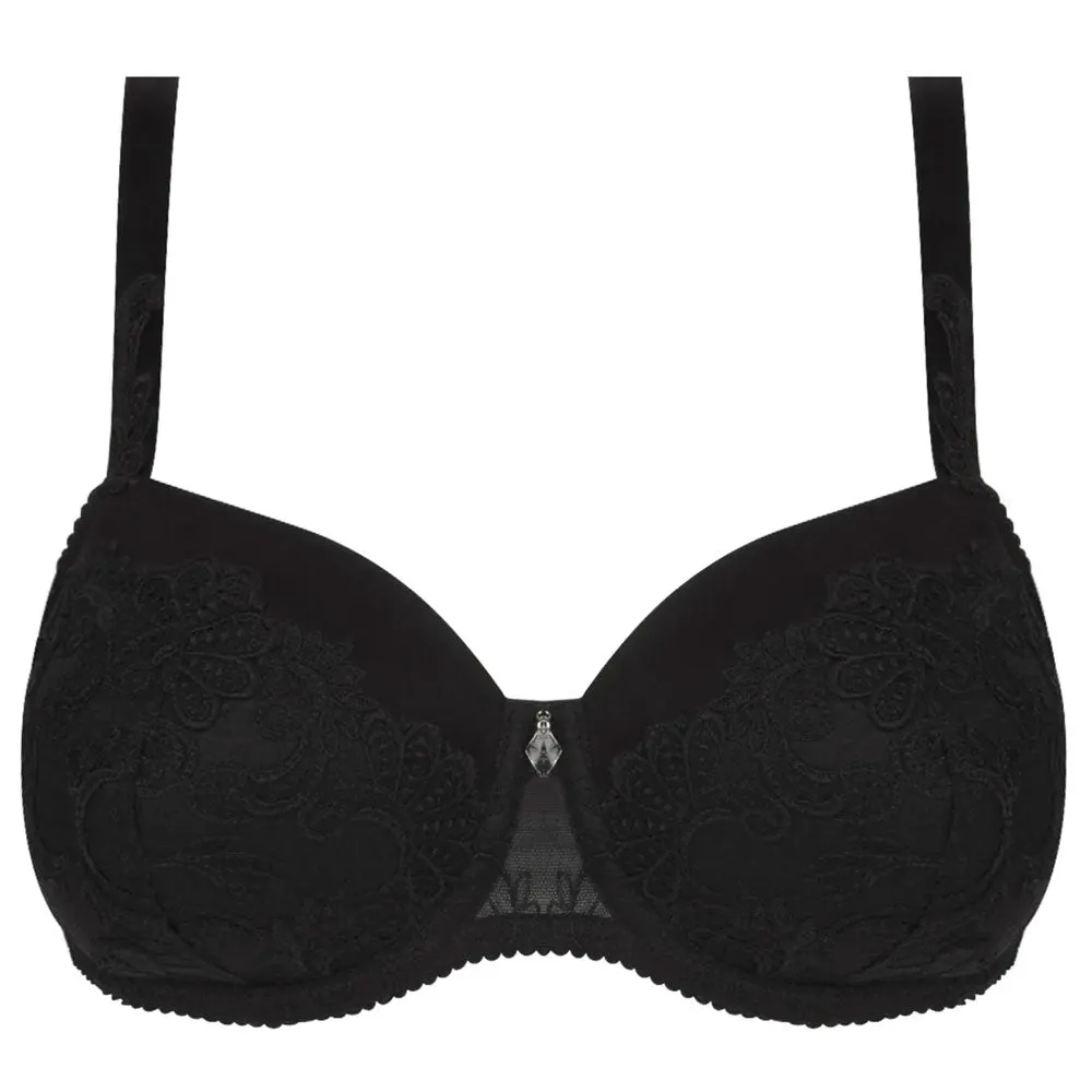 Lise Charmel 'Dressing Floral' Black Padded Contour Bra