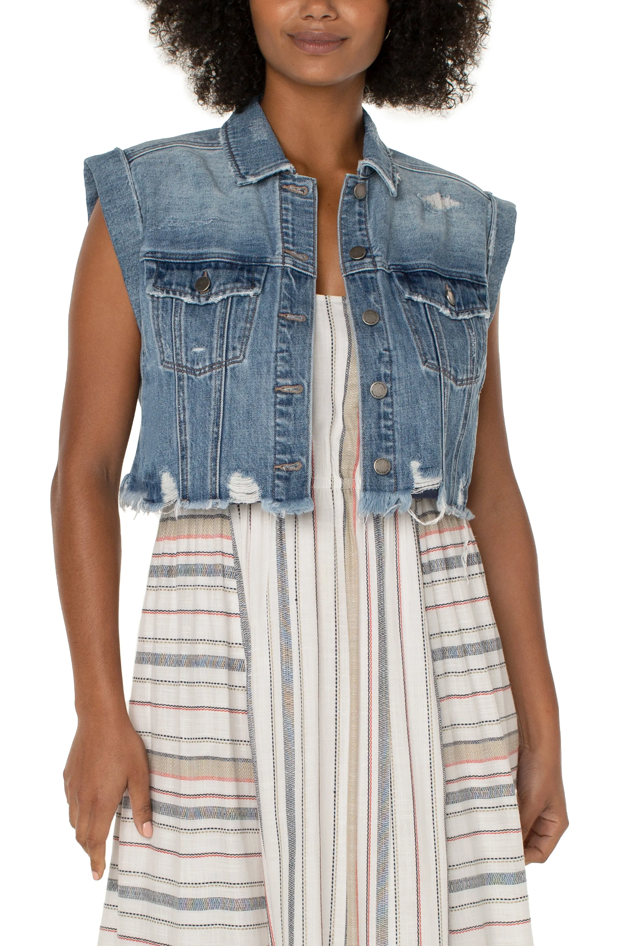 Liverpool Maxi Dress With Back Smocking Detail In Stripe Cross Back