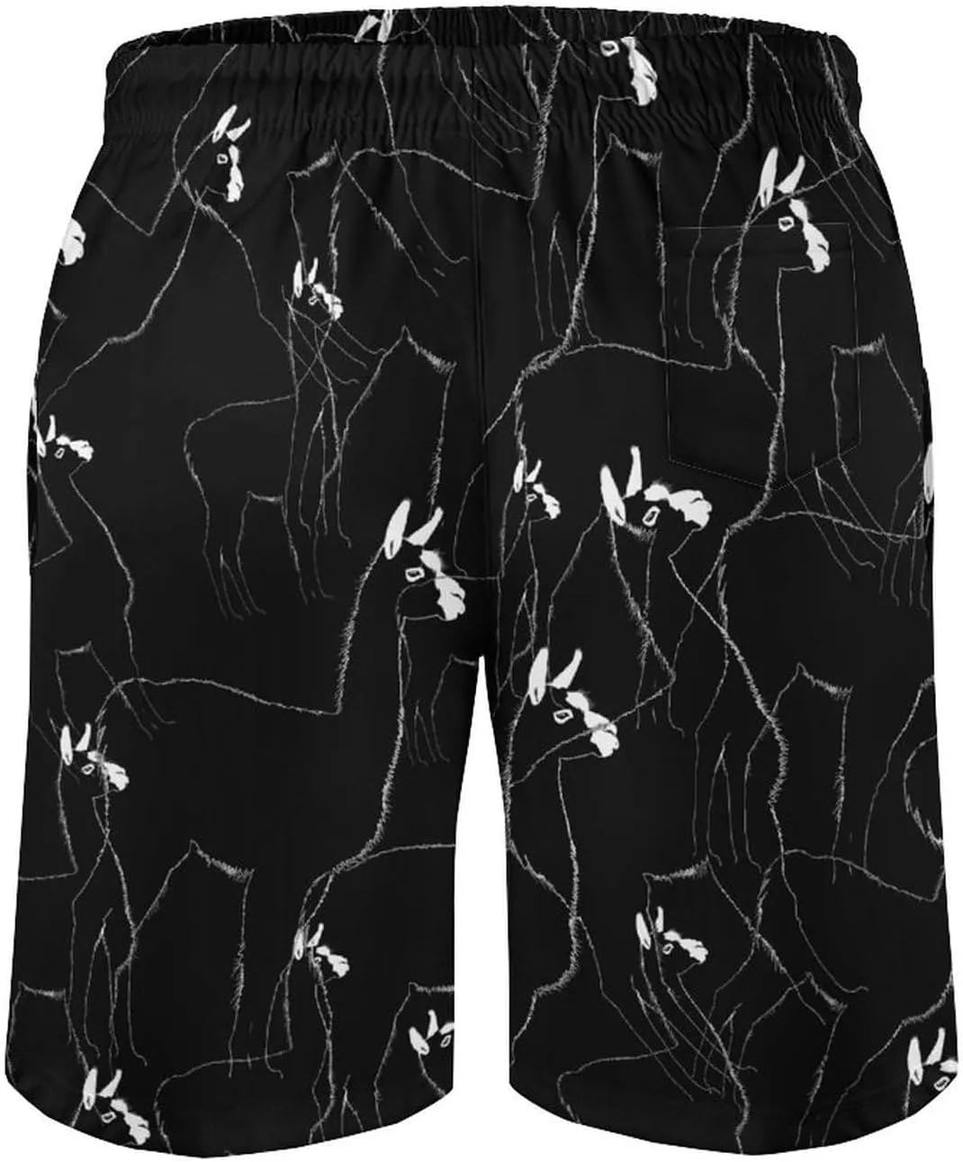 Llama Men's Swim Trunks Quick Dry Board Shorts Breathable Summer Beach Shorts Bathing Suits