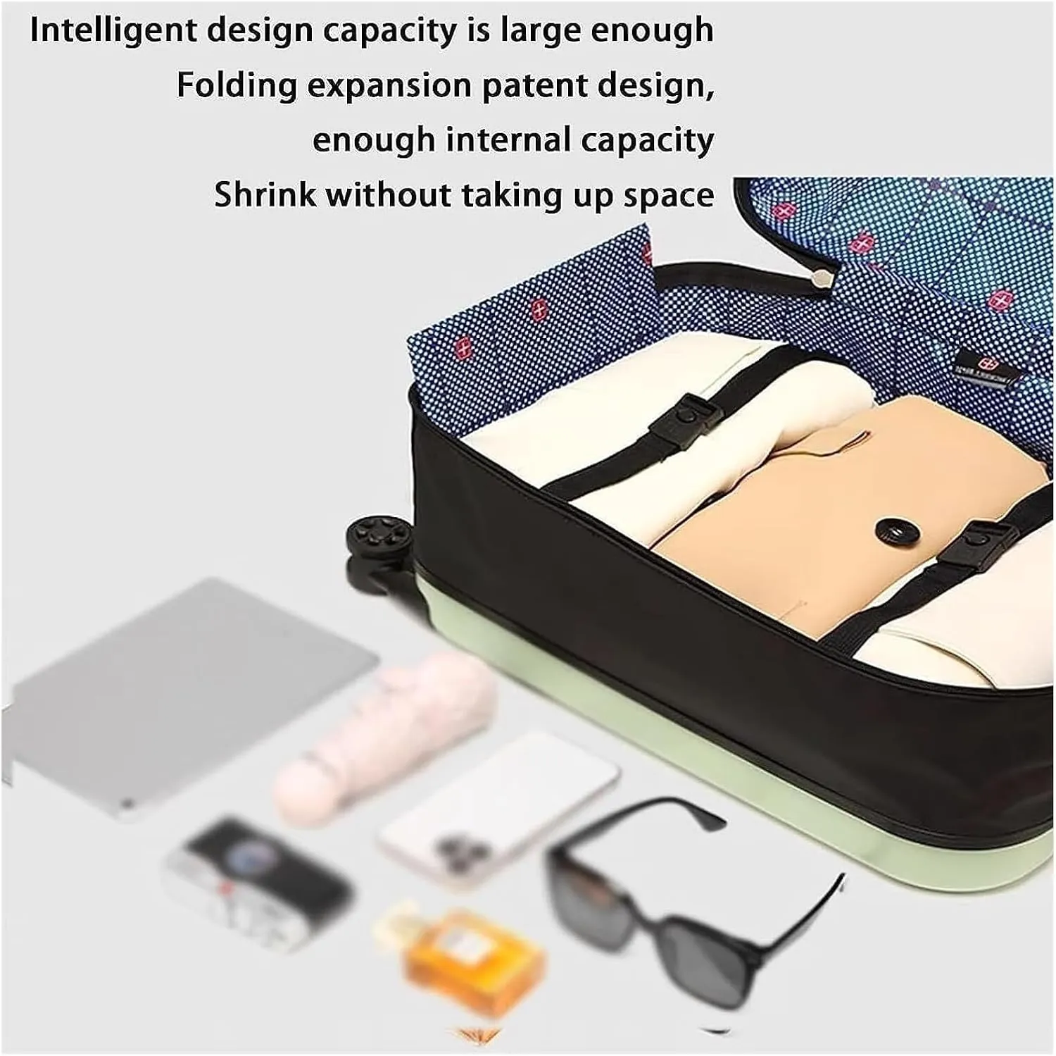LuggageSuitcases With Wheels Carry On Luggage Expandable Luggage Foldable Luggage Carry on Luggage Comfort Handle Luggage Suitcase Spinner Wheels Trolley Luggage Lightweight ( Color : Grey , Size : 2