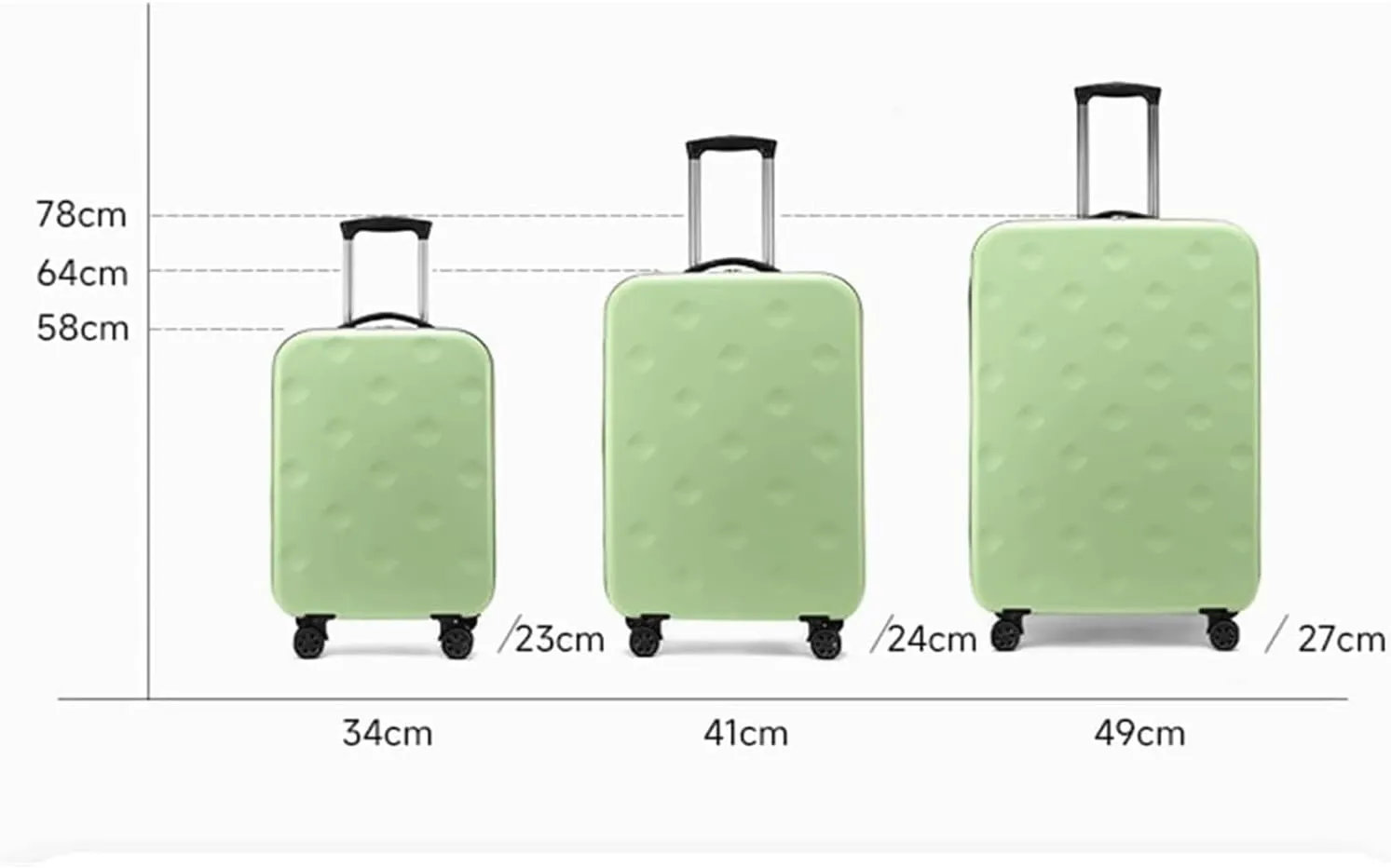 LuggageSuitcases With Wheels Carry On Luggage Expandable Luggage Foldable Luggage Carry on Luggage Comfort Handle Luggage Suitcase Spinner Wheels Trolley Luggage Lightweight ( Color : Grey , Size : 2