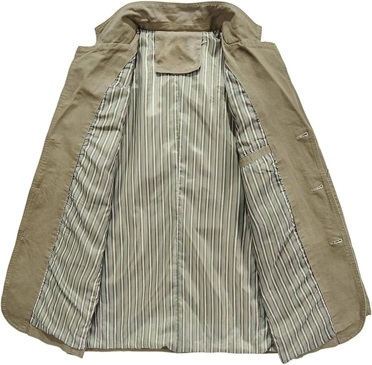 Lu's Chic Men's Long Sleeve Blazer Spring Jacket Fall Casual Fashion Work Pocket Snow Cotton Notch CollarSuit Jackets