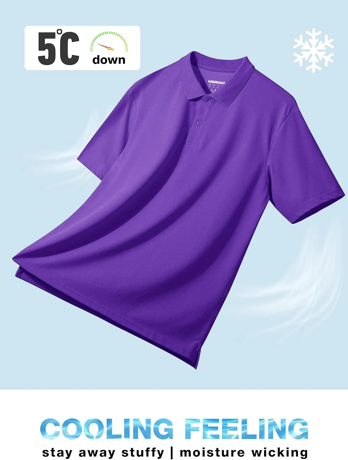 MAGCOMSEN Mens Polo Shirt Short Sleeve Golf Polo Shirt Cotton Pique Tennis Polo Shirt Lightweight Casual Shirt