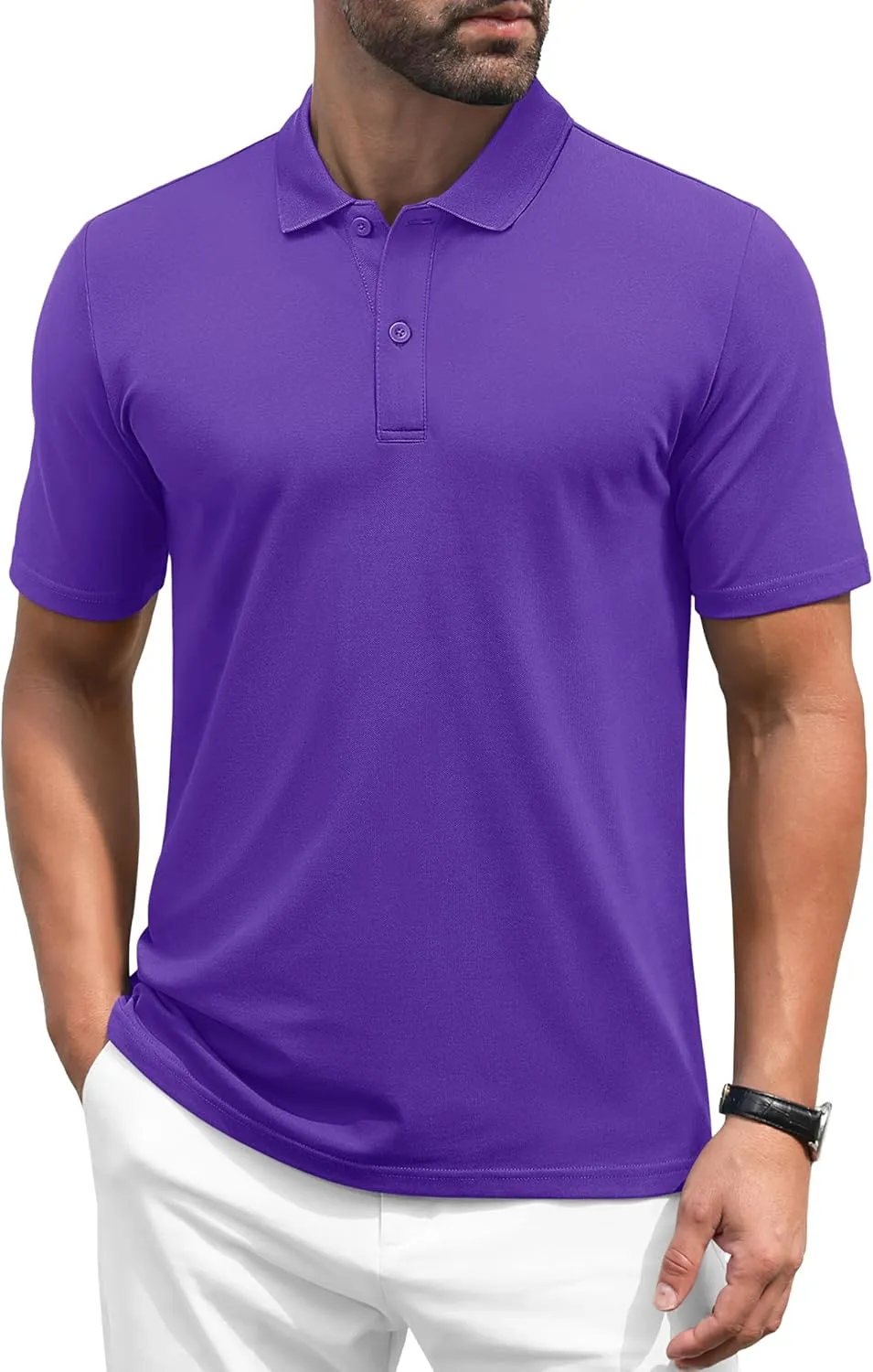 MAGCOMSEN Mens Polo Shirt Short Sleeve Golf Polo Shirt Cotton Pique Tennis Polo Shirt Lightweight Casual Shirt