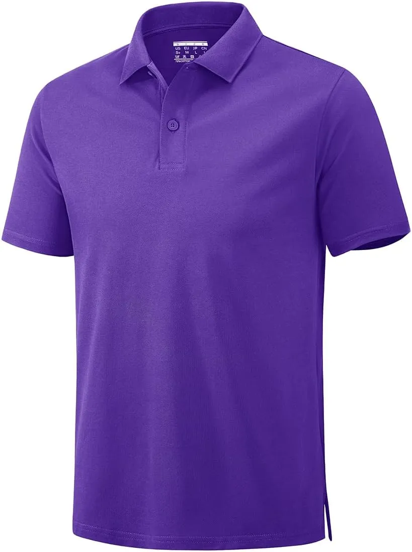 MAGCOMSEN Mens Polo Shirt Short Sleeve Golf Polo Shirt Cotton Pique Tennis Polo Shirt Lightweight Casual Shirt
