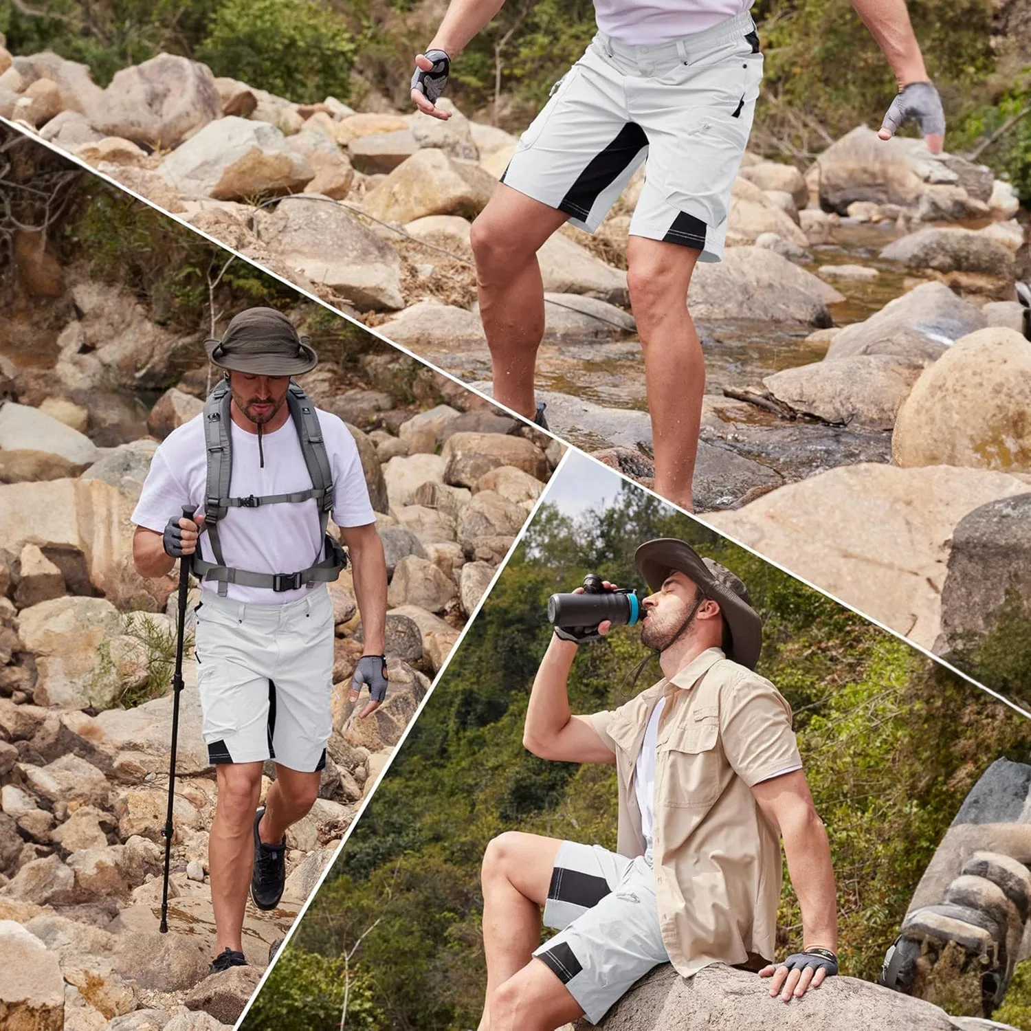 Magcomsen Men's Quick Dry Cargo Shorts