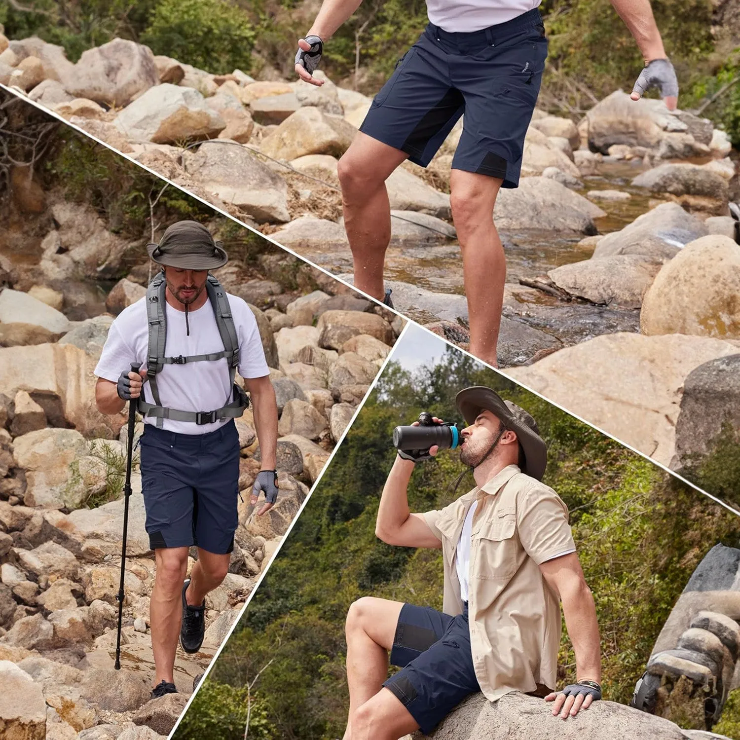 Magcomsen Men's Quick Dry Cargo Shorts