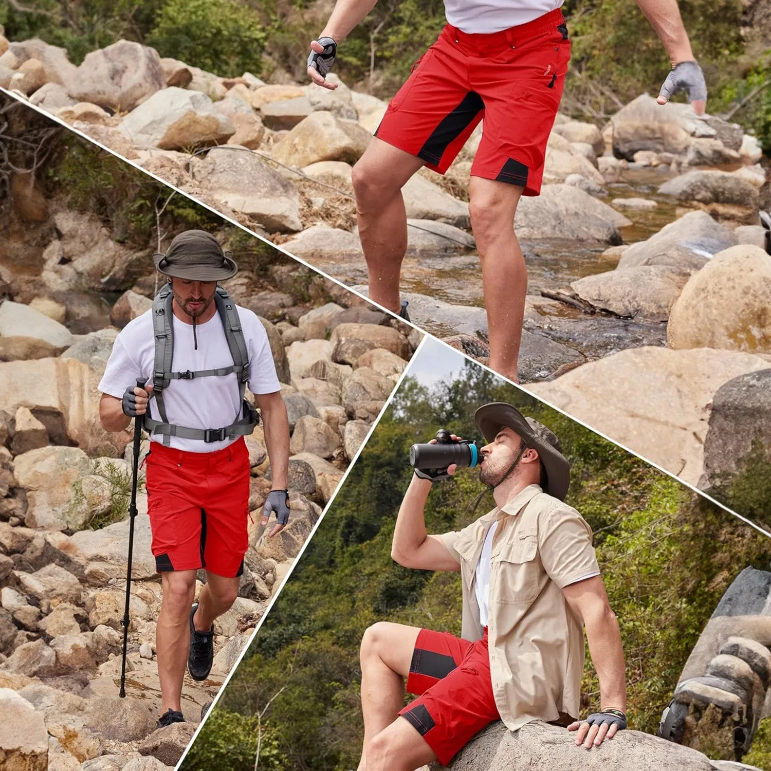 Magcomsen Men's Quick Dry Cargo Shorts