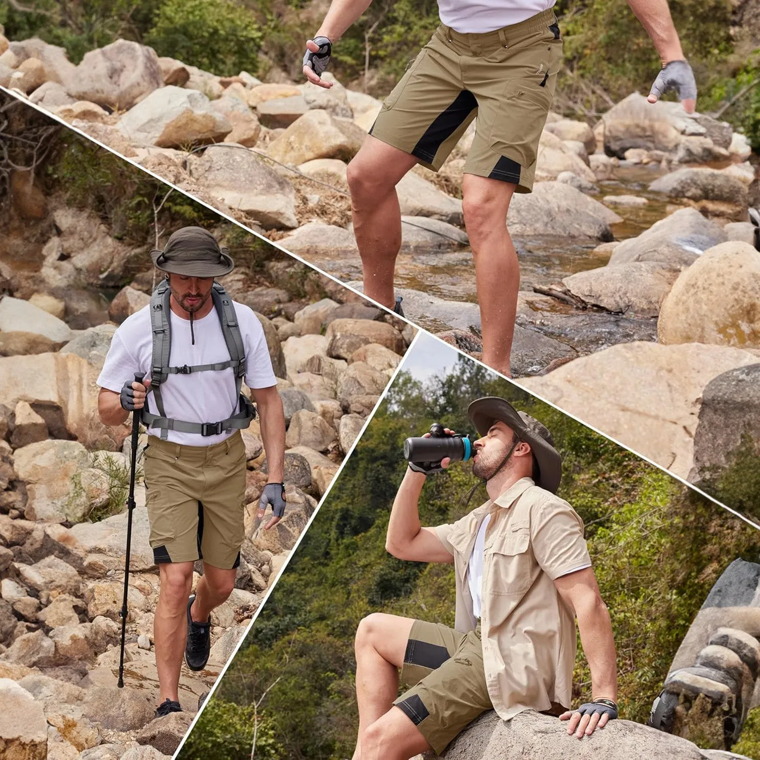 Magcomsen Men's Quick Dry Cargo Shorts