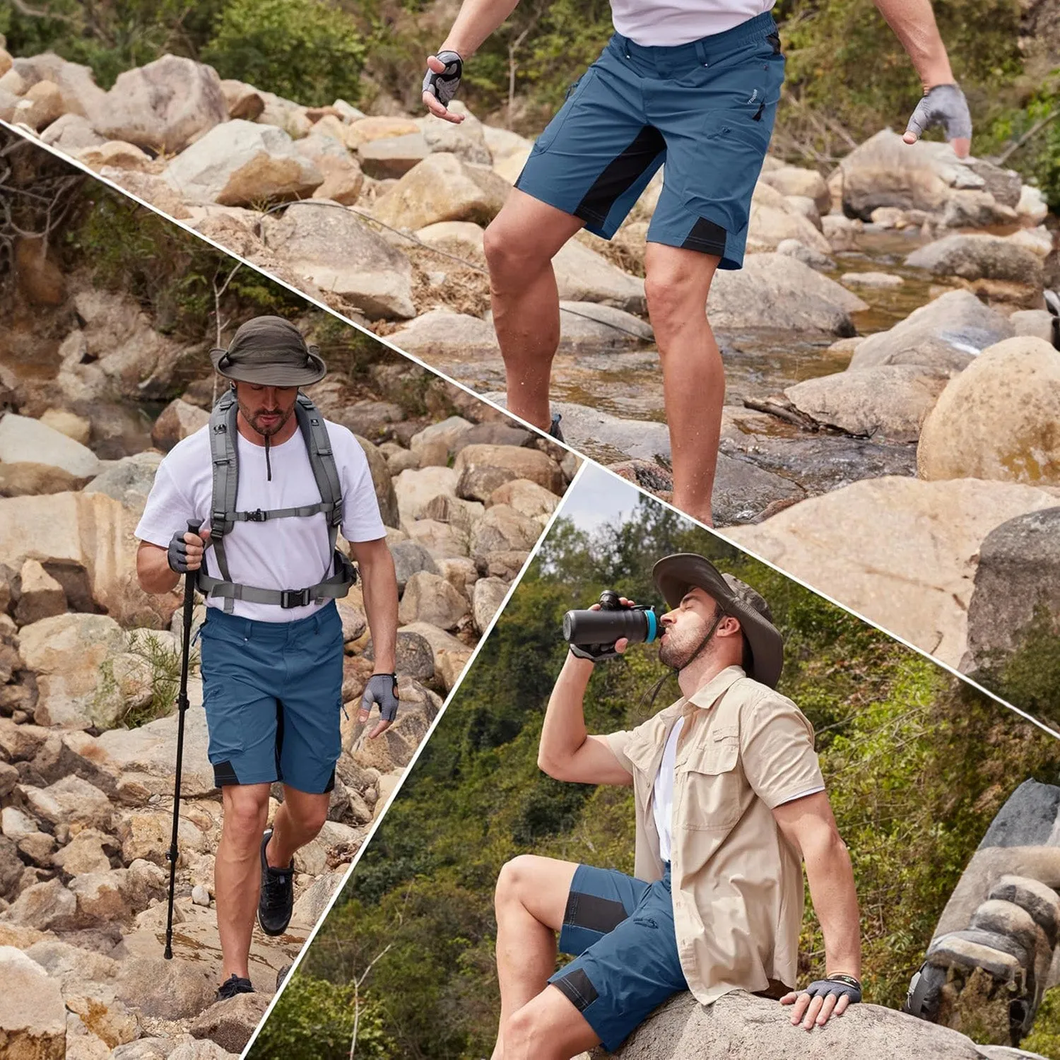 Magcomsen Men's Quick Dry Cargo Shorts