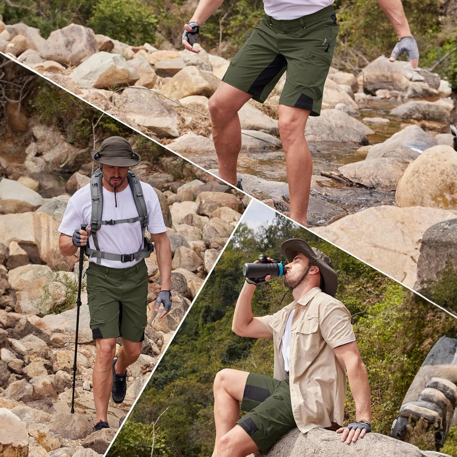 Magcomsen Men's Quick Dry Cargo Shorts