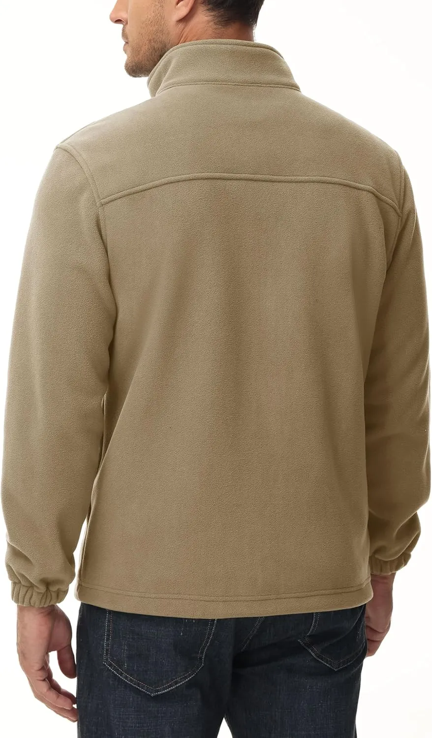MAGCOMSEN Men's Winter Zip Up Polar Fleece Jacket Athletic Tactical Hiking Outdoor Jackets with 3 Pockets