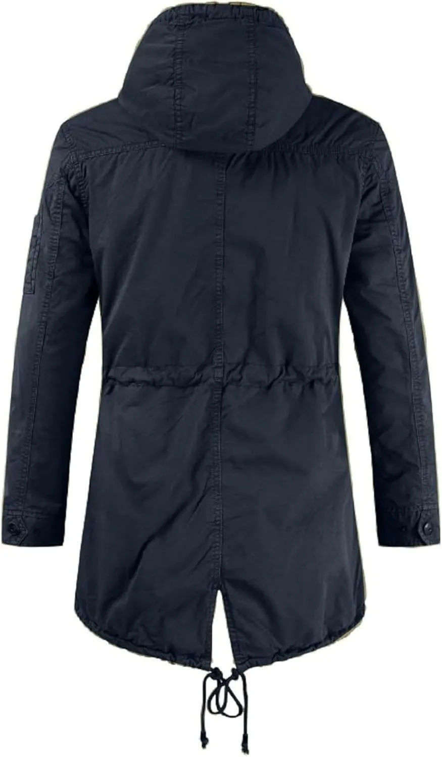 Maiyifu-GJ Men's Winter Military Thicken Parka Jacket Military Full Zip Removable Hooded Coat Cotton Warm Mid Long Outerwear