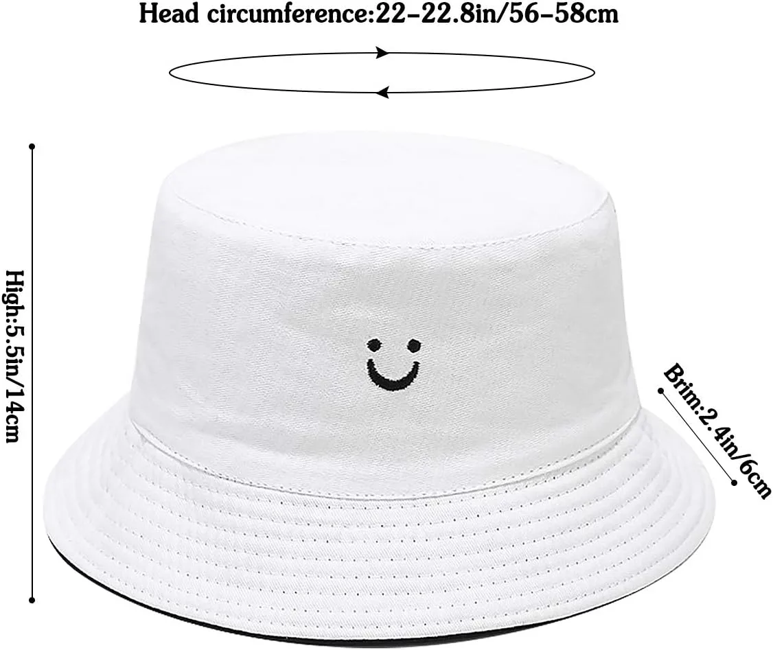 Malaxlx Unisex Bucket Hat Beach Sun Hat Aesthetic Fishing Hat for Men Women Teens, Reversible Double-Side-Wear
