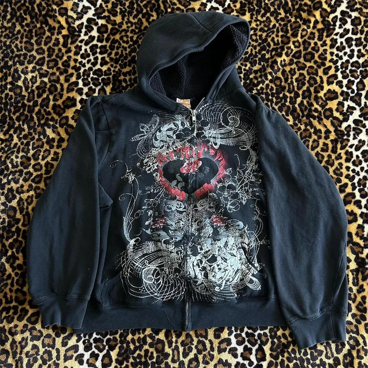 Meiweileya Y2k Womens Zip Up Fairy Grunge Oversized Hoodies Long Sleeve Aesthetic Skeleton Graphic Streetwear Jackets