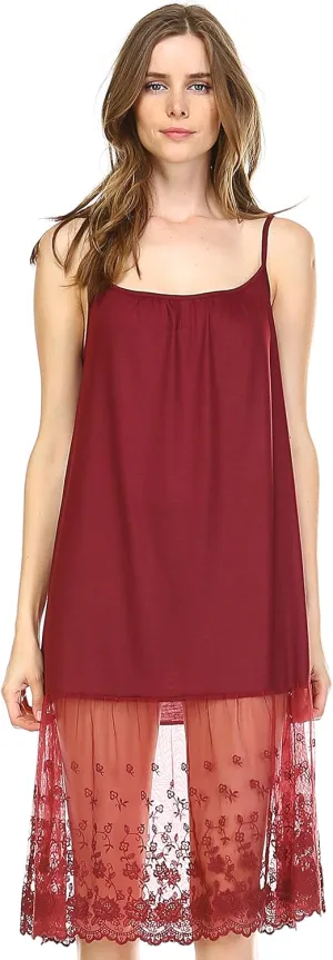 MELODY Women's Knit Camisole Full Slip Dresses