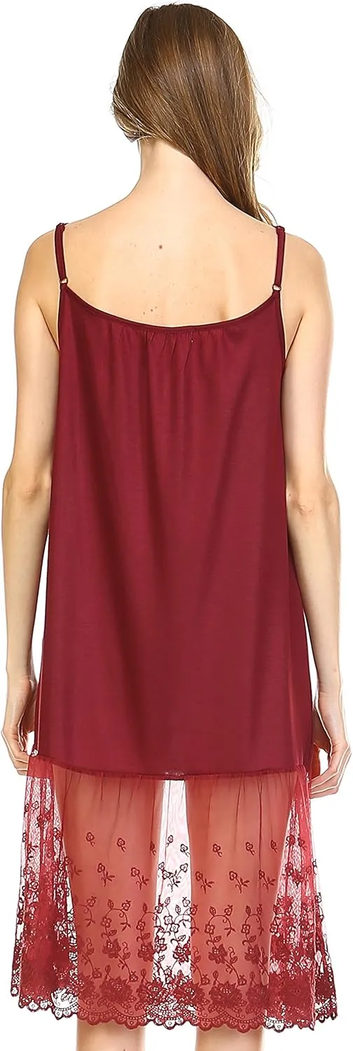 MELODY Women's Knit Camisole Full Slip Dresses