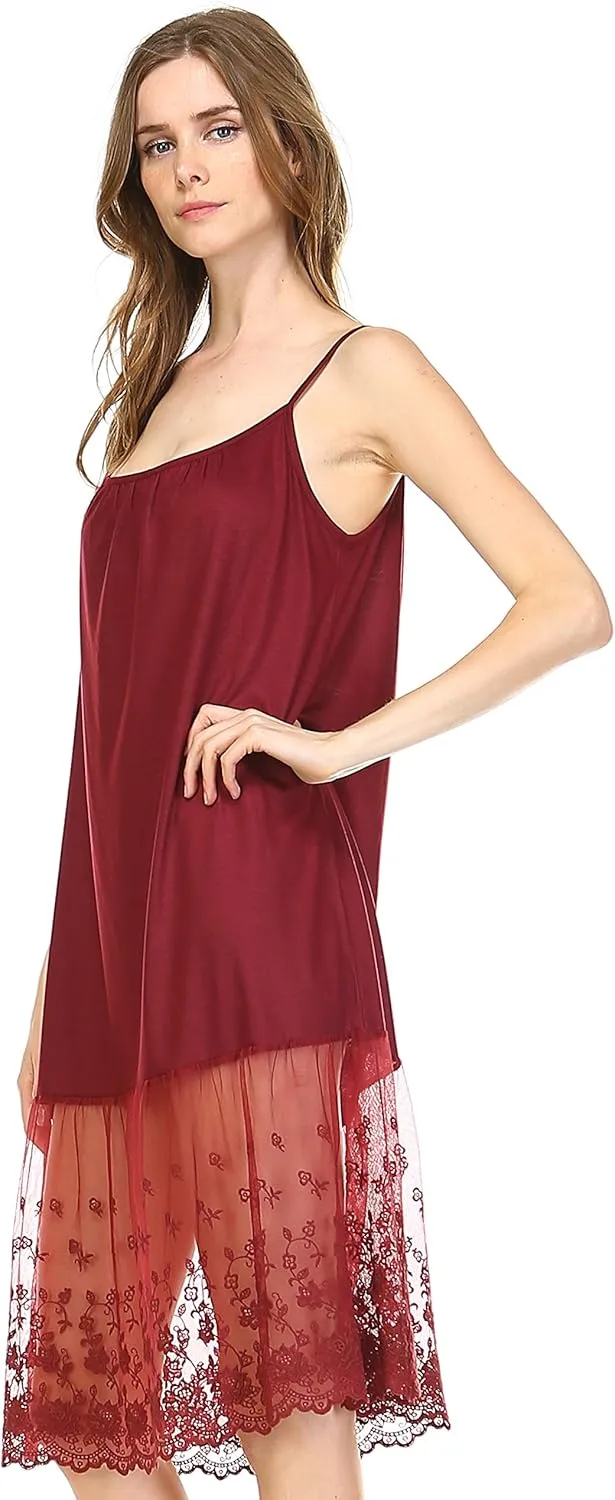 MELODY Women's Knit Camisole Full Slip Dresses