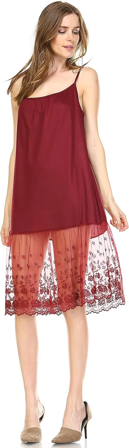 MELODY Women's Knit Camisole Full Slip Dresses
