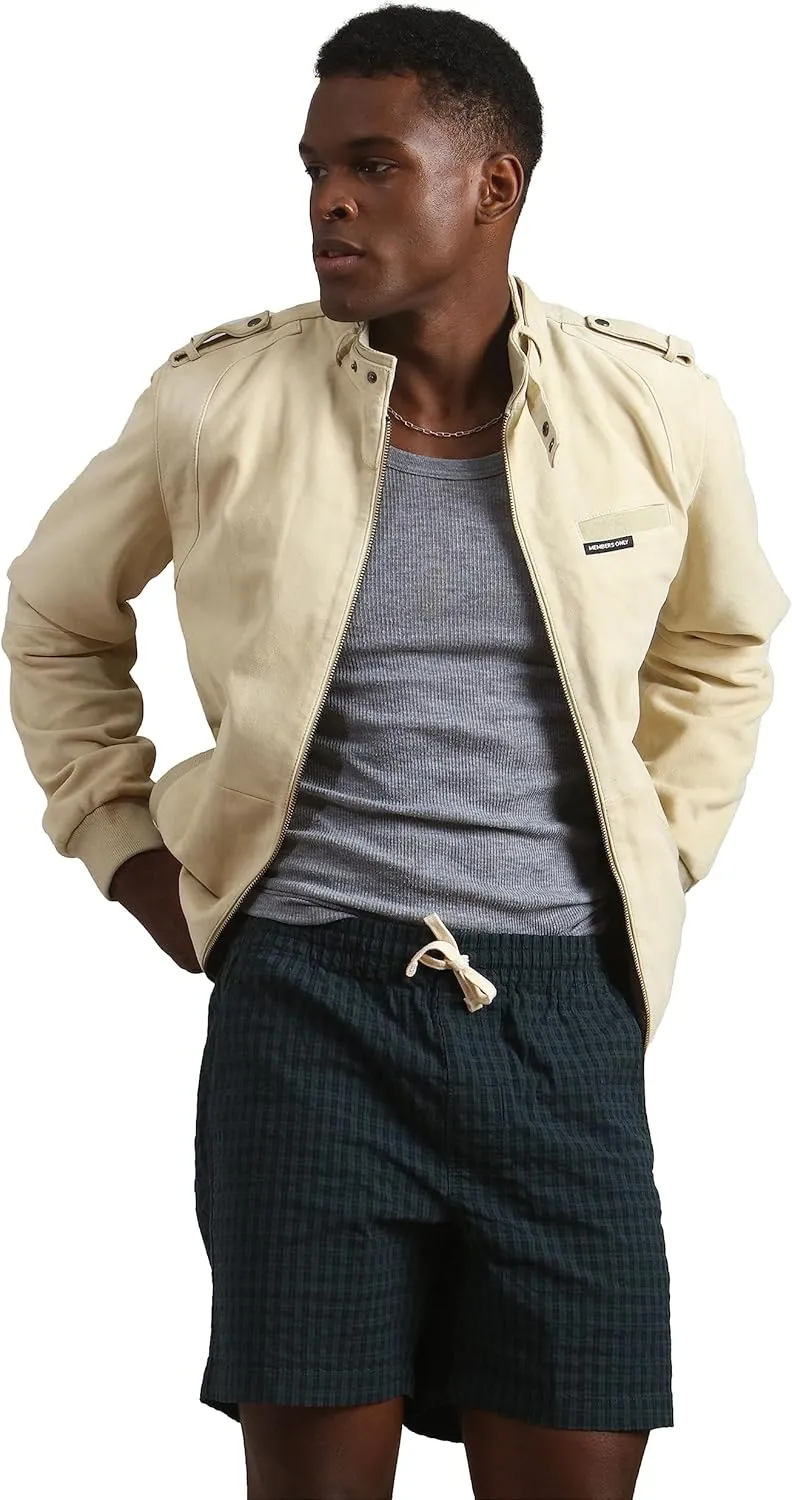 Members Only Men's Soft Suede Iconic Jacket |Slim Fit|