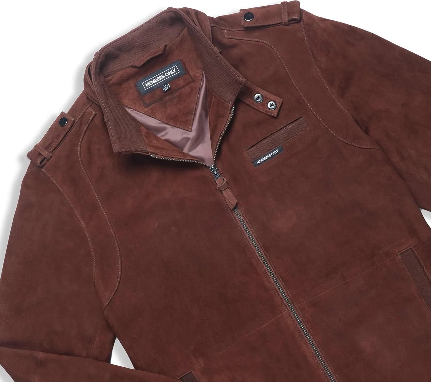Members Only Women's Soft Suede Iconic Oversized Jacket
