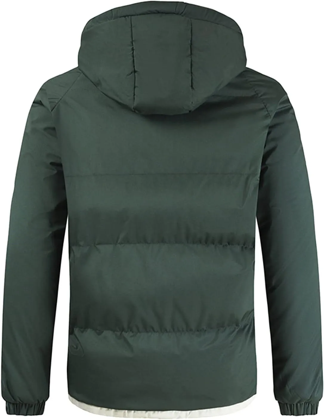 Mens Autumn And Winter Fashion Casual Solid Color Padded Warm Cotton Coat Cotton Padded Winter Jackets Men